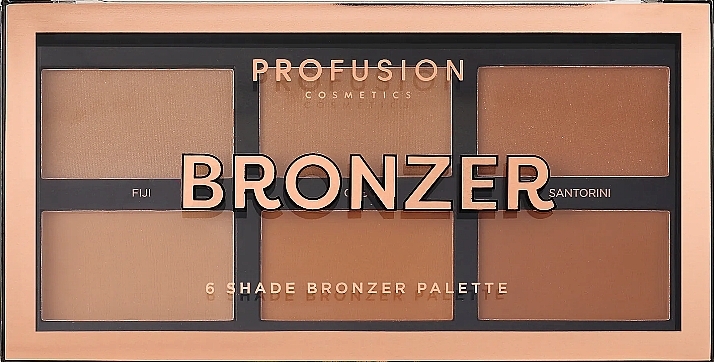 Палетка бронзаторов - Profusion Cosmetics Bronzer 6-Shade Bronzer Palette — фото N1
