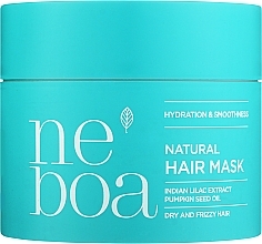 Маска для волосся, що зволожує та розгладжує сухе та пухнасте волосся - Neboa Hydration & Smootness Natural Hair Mask — фото N1