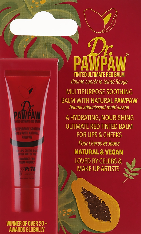Dr. PAWPAW Tinted Ultimate Red Balm - Бальзам для губ, червоний — фото N2