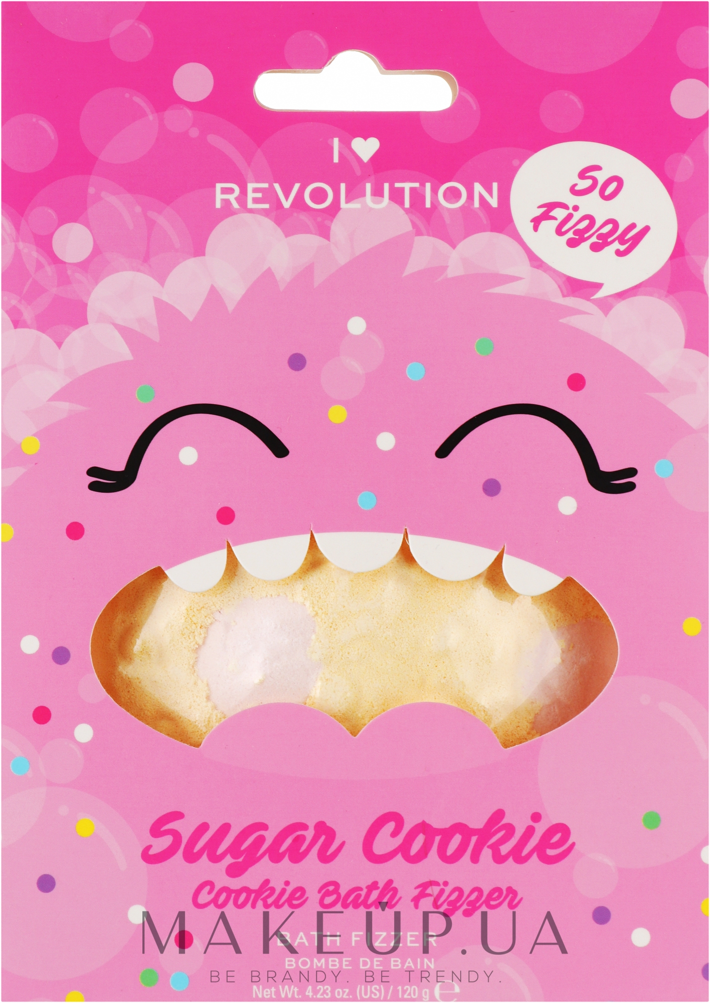Бомбочка для ванної "Цукрове печиво" - I Heart Revolution Sugar Cookie Cookie Bath Fizzer — фото 120g