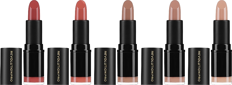 Набор из 5 помад для губ - Revolution Pro Lipstick Collection Blushed Nudes — фото N2