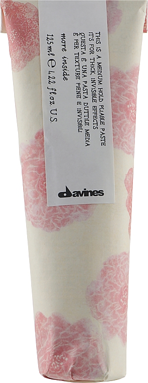 Пластична паста для об'ємного невидимого стайлінгу - Davines More Inside Medium Hold Pliable Paste — фото N2