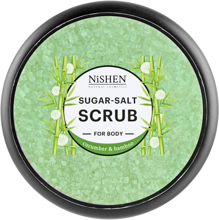 Цукрово-сольовий скраб для тіла "Огірок і бамбук" - Nishen Sugar-Salt Scrub