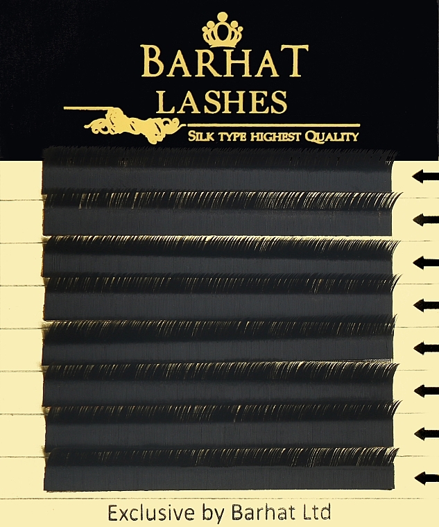 Накладные ресницы L 0.07 мм (9 мм), 8 линий - Barhat Lashes Mini — фото N1