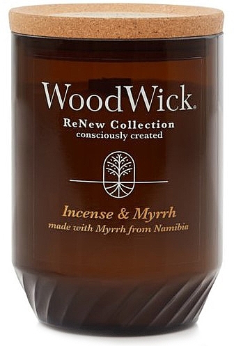 Ароматическая свеча в стакане - Woodwick ReNew Collection Incense & Myrrh Jar Candle — фото N1