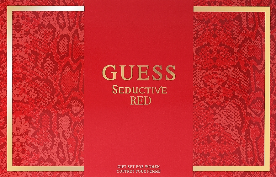 Guess Seductive Red - Набор (edt/75ml + edt/mini/15ml + b/lot/100ml) — фото N2