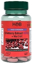 Харчова добавка "Журавлина + вітаміни С та Е", 400 мг - Holland & Barrett High Strength Cranberry Extract + Vits C & E 400mg — фото N1