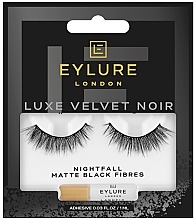Накладные ресницы - Eylure False Eyelashes Luxe Velvet Noir Matte Black Fibres Nightfall — фото N1