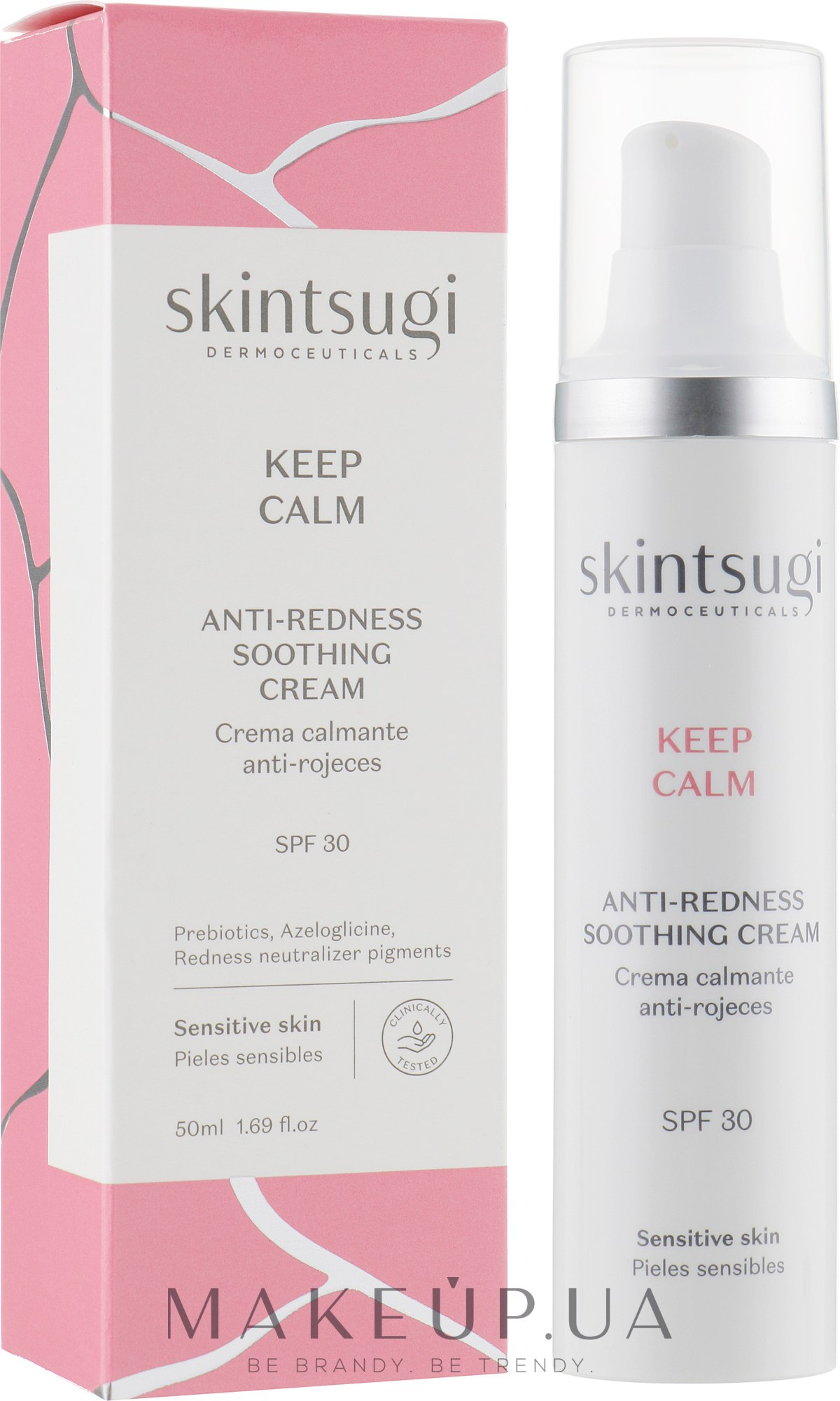 Денний крем для обличчя для боротьби з почервоніннями - Skintsugi Keep Calm Anti-Redness Soothing Cream SPF30 — фото 50ml