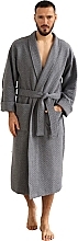 Мужской халат "Капитон", серый меланж, L - German Volf — фото N1