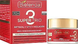 Глибоко відновлювальний крем для обличчя проти зморщок 70+ - Bielenda Super Trio Retinol + Vit C + Kolagen — фото N2