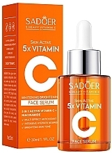 Сыворотка для лица с витамином С - Sadoer 5X Vitamin C Face Serum — фото N1