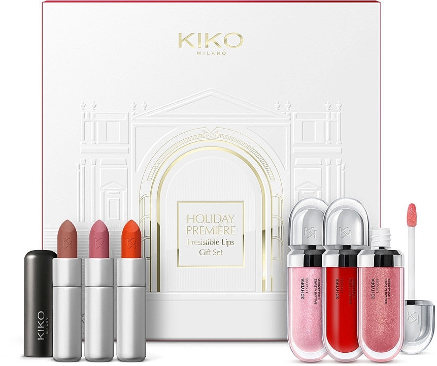Набор, 6 продуктов - Kiko Milano Holiday Première Irresistible Lips Gift Set — фото N1