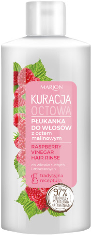 Ополаскиватель для волос с малиновым уксусом для сухих и поврежденных волос - Marion Raspberry Vinegar Hair Rinse — фото N1