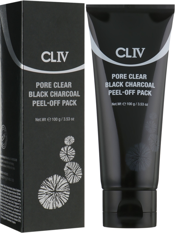 Маска-плівка з чорним вугіллям для очищення пор від забруднення - CLIV Pore Clear Black Charcoal Peel-off Pack — фото N1