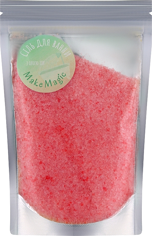 Соль для ванны с шимером и маслом кокоса "Вишня" - Makemagic Bath Salt — фото N1