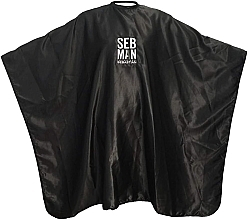 Перукарська накидка, чорна - Sebastian Professional Seb Man Hairdressing Cape — фото N1