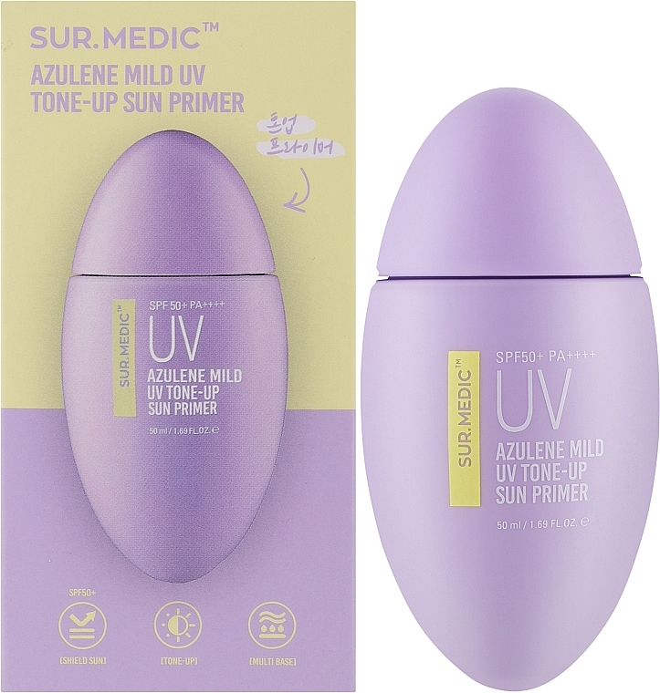 Легкий сонцезахисний праймер - Neogen Sur.Medic Azulene Mild UV Tone-Up Sun Primer SPF50+ PA++++ — фото N2