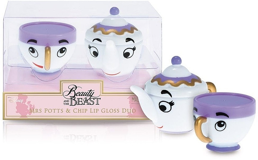 Набор бальзамов для губ - Mad Beauty Disney Mrs Potts & Chips Lip Gloss Duo (lipbalm/2pc)