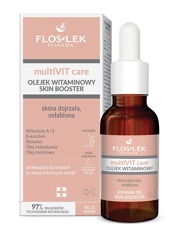 Мультивітамінна олія для обличчя - Floslek MultiVIT Care Skin Booster — фото N1