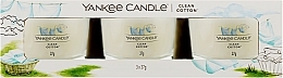 Духи, Парфюмерия, косметика Набор ароматических свечей "Чистый хлопок" - Yankee Candle Clean Cotton (candle/3x37g)