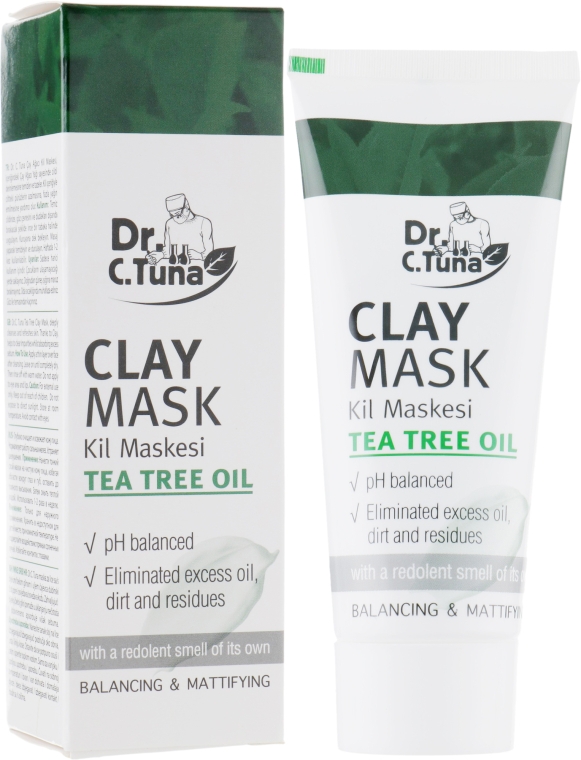 Маска для лица с белой глиной и маслом чайного дерева - Farmasi Dr.Tuna Clay Mask