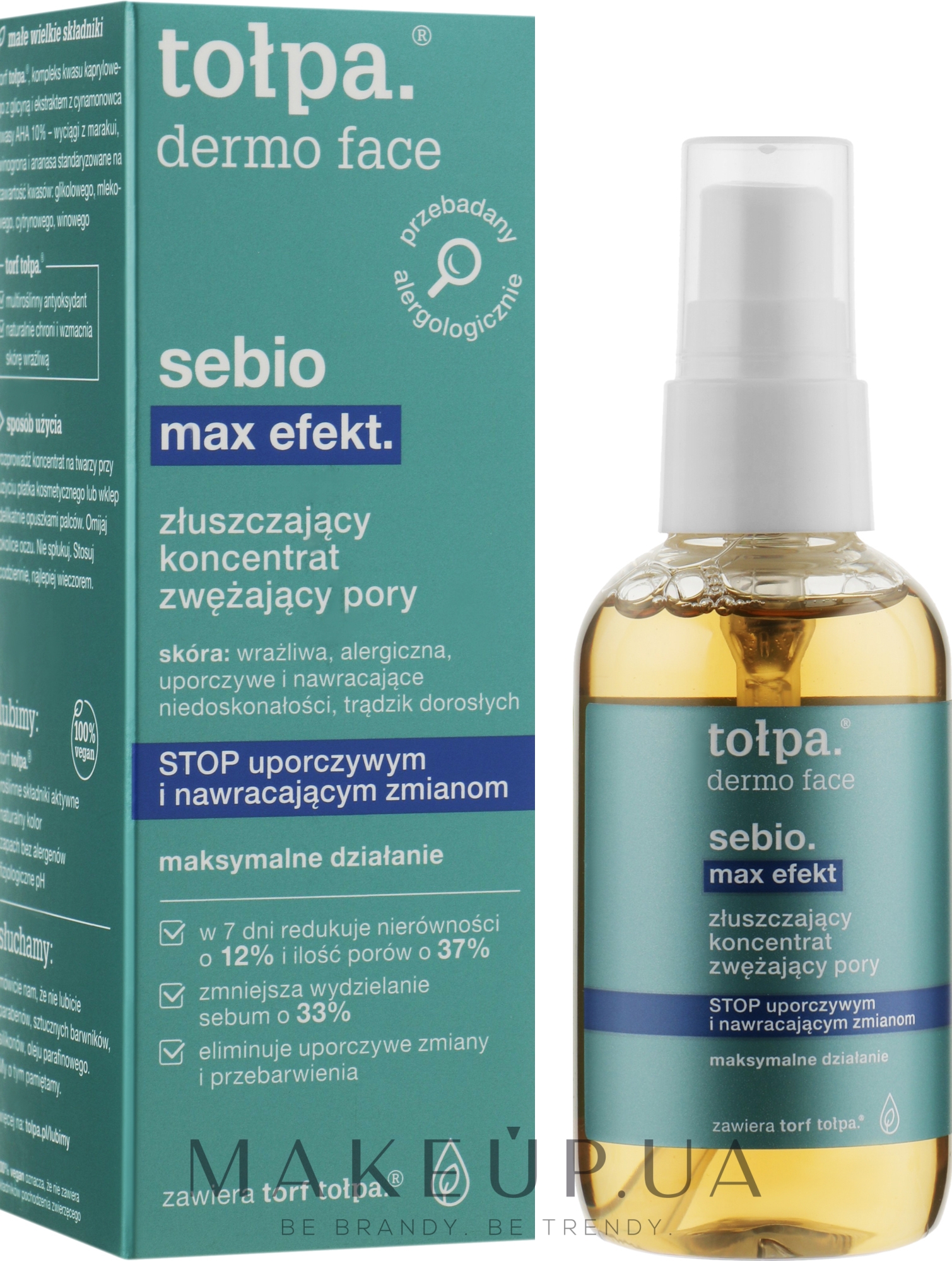 Отшелушивающий концентрат сужающий поры - Tolpa Sebio Max Efekt Concetrate — фото 75ml