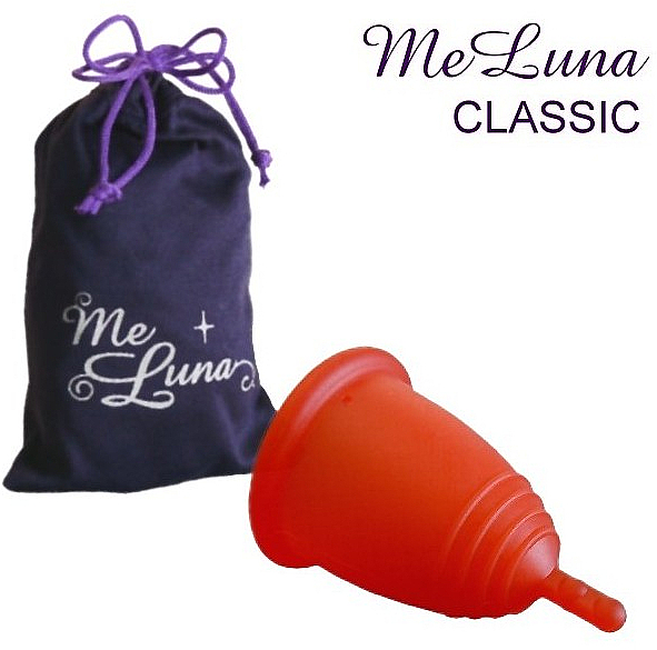 Менструальная чаша с ножкой, размер M, красная - MeLuna Classic Menstrual Cup  — фото N1