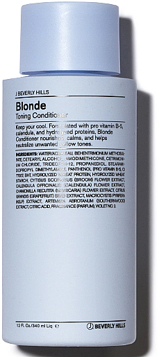 Тонирующий блонд-кондиционер для волос - J Beverly Hills Blue Colour Blonde Toning Conditioner — фото N1