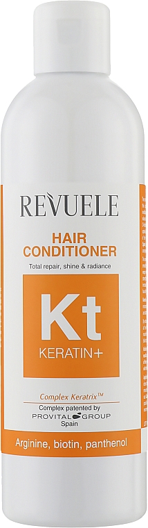 Восстанавливающий бальзам-ополаскиватель для блеска и сияния волос - Revuele Keratin+ Hair Balm Conditioner