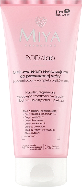 Miya Cosmetics Body Lab Oil Revitalizing Serum For Dry Skin - Miya Cosmetics Body Lab Oil Revitalizing Serum For Dry Skin