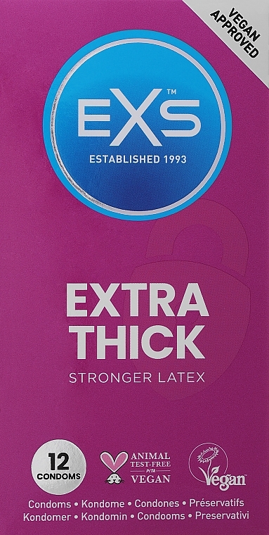 Презервативы утолщенные, 12шт. - EXS Condoms Extra Safe — фото N1