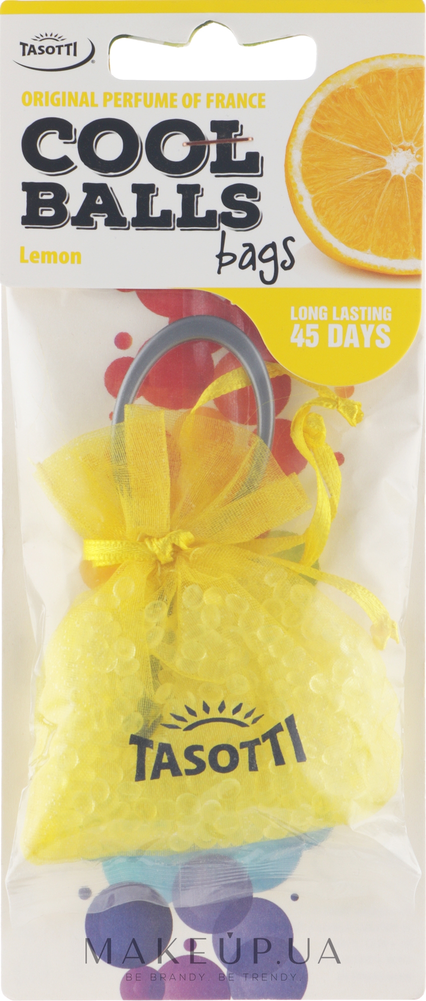 Автомобільний ароматизатор "Lemon" - Tasotti Cool Balls Bags — фото 25g