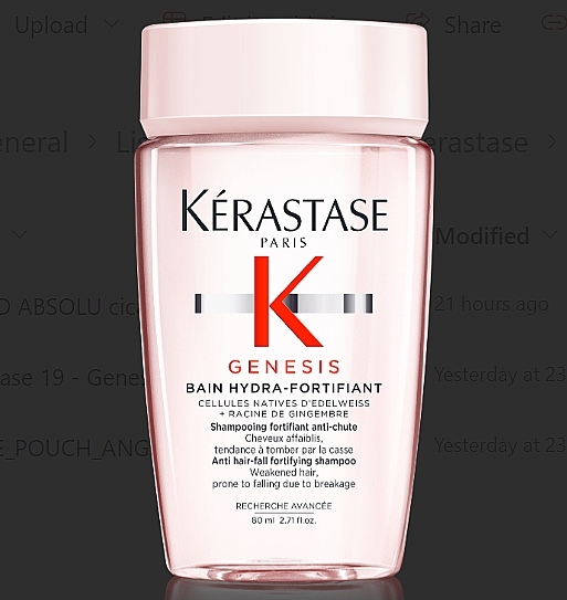 ПОДАРОК! Белая косметичка с тревел-форматами шампуня и масла - Kerastase Genesis + Blond Absolu  — фото N2