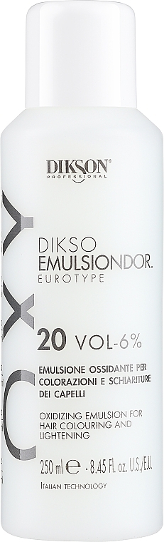 Окислювач кремоподібний 6% - Dikson Tec Emulsion Eurotype — фото N3