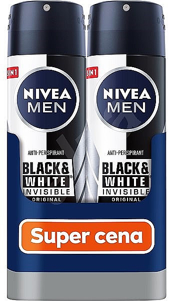 Набор - NIVEA MEN Black & White Invisible Original Spray (deo/2 x 150ml) — фото N1