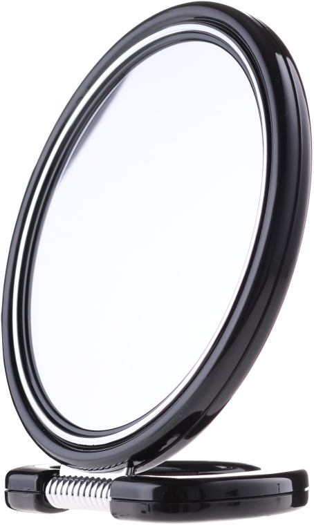 Зеркало двухстороннее круглое 9509, на подставке, черное, 18,5 см - Donegal Mirror — фото N1