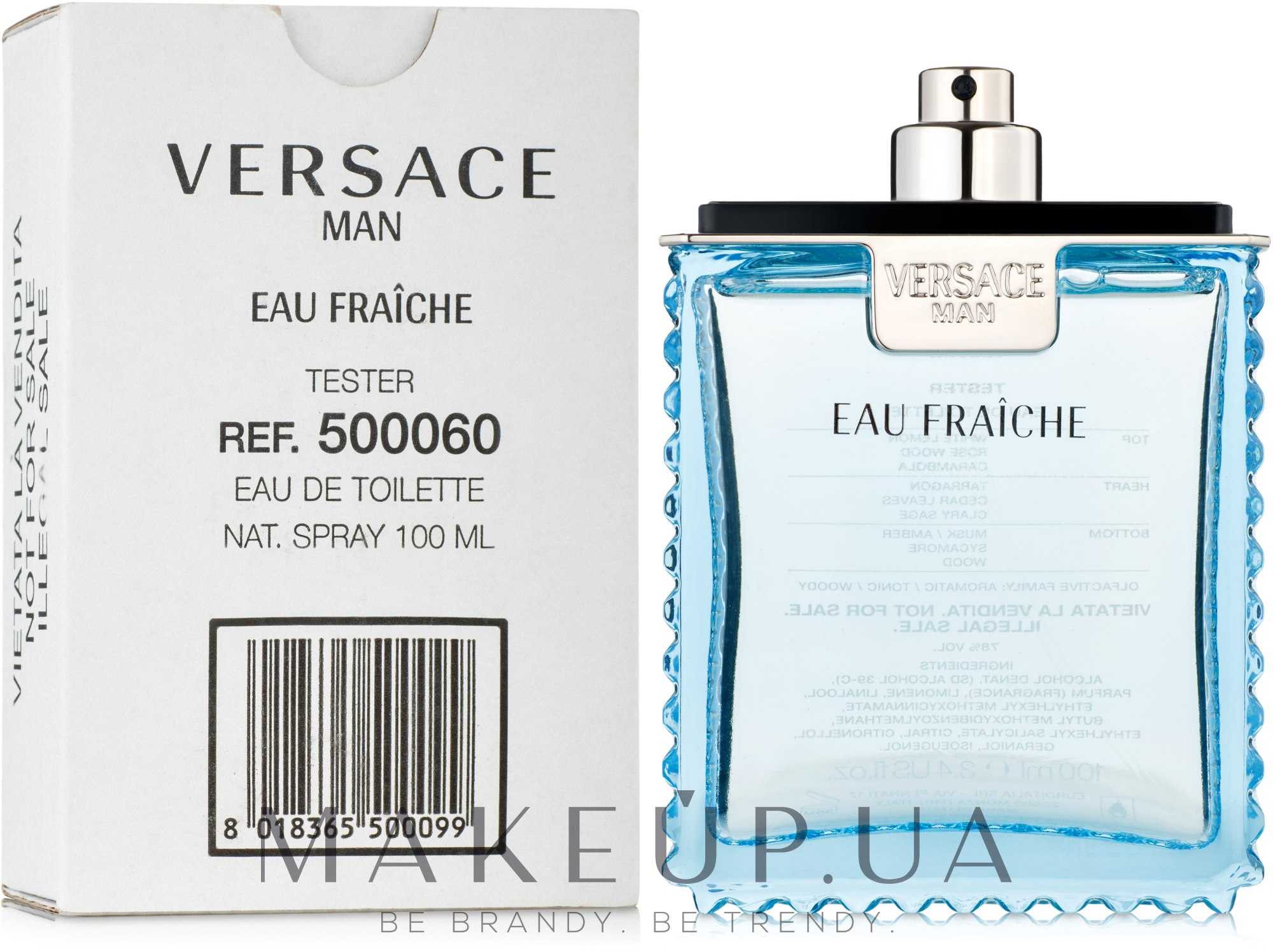 Versace Man Eau Fraiche - Туалетная вода (тестер без крышечки) — фото 100ml