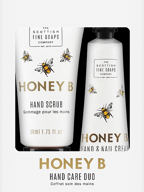 Набір - Scottish Fine Soaps Honey B Hand Care Duo (scr/50ml + cr/30ml) — фото N1