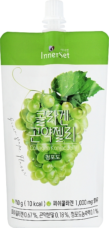 Съедобное коллагеновое желе с экстрактом винограда - Innerset Collagen Konjac Jelly — фото N1