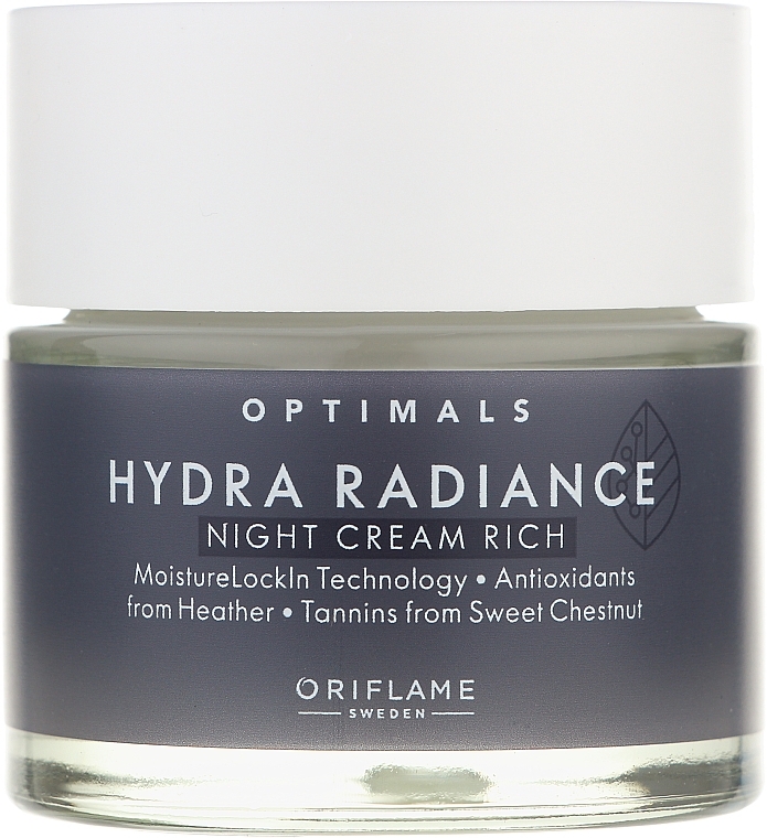 УЦЕНКА Увлажняющий ночной крем для сухой кожи - Oriflame Optimals Hydra Radiance * — фото N1