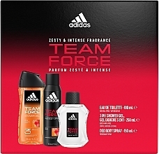 Adidas Team Force - Набір (edt 100ml + deo 150ml + s/g 250ml) — фото N3