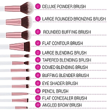 Набор кистей для макияжа, 12 шт + косметичка - BH Cosmetics Crystal Quartz Set of 11 Brushes + Bag — фото N4