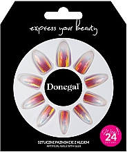 Духи, Парфюмерия, косметика Набор искусственных ногтей с клеем, 3062 - Donegal Express Your Beauty