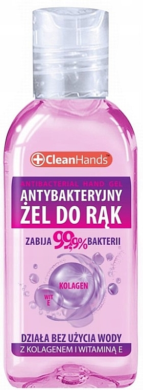 Гель для рук "Антибактериальный" с колагеном и витамином E - Clean Hands Antibacterial Hand Gel With Collagen And Vitamin E — фото N1