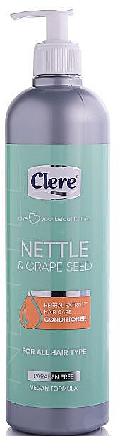 Кондиціонер для волосся «Кропива і виноград» - Clere Nettle & Grape Seed Conditioner — фото N1