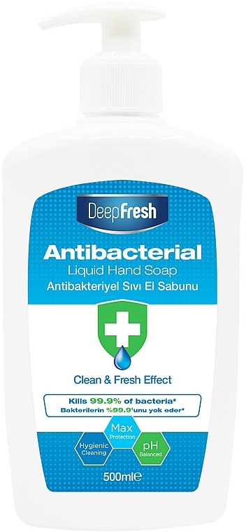 Антибактеріальне рідке мило для рук - Aksan Deep Fresh Antibacterial Liquid Hand Soap — фото N1