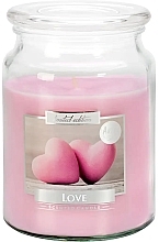 Ароматична преміумсвічка у банці "Кохання" - Bispol Premium Line Scented Candle Love — фото N1