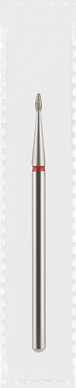 Фреза алмазная красная "Оливка", диаметр 1,2 мм, длина 3 мм - Divia DF005-12-R — фото N1