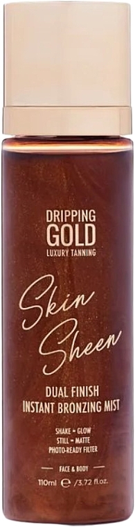 Мгновенный бронзирующий спрей - Sosu by SJ Dripping Gold Skin Sheen Dual Finish Instant Bronzing Mist — фото N1